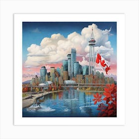 Canadian Cityscape Art Print