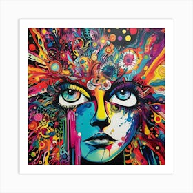 Psychedelic Woman 1 Art Print