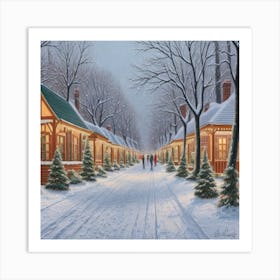 Christmas Village 10 Art Print