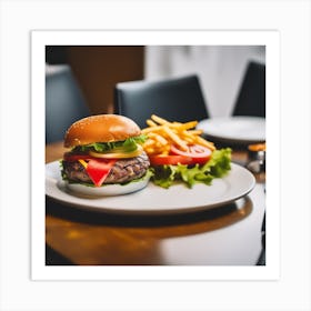 Burger And Fries 6 Art Print