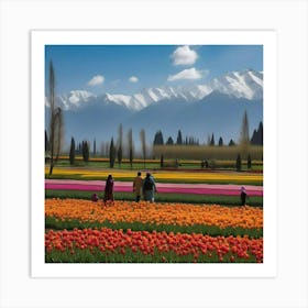 Kashmir Tulips Art Print