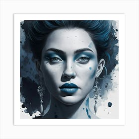 Blue Girl Art Print