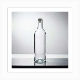 Glass Bottle Design Melding Transparency And Minimalism Smooth And Rounded With A Sleek Subtle Sil 1 Art Print