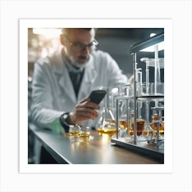 Scientist In A Laboratory Art Print