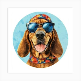 Dog In Sunglasses 1 Art Print