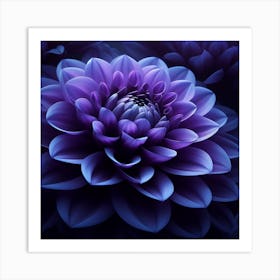 Purple Dahlia Flower 1 Art Print
