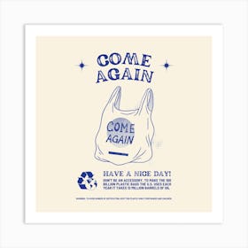 Come Again 2 Square Art Print