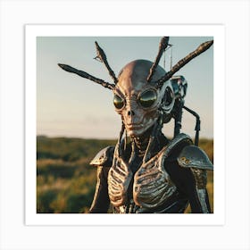 Realistic Alien Art Print Art Print