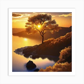 Sunset Tree 8 Art Print