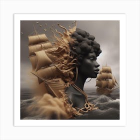 Portrait Of A Black Woman 4 Art Print