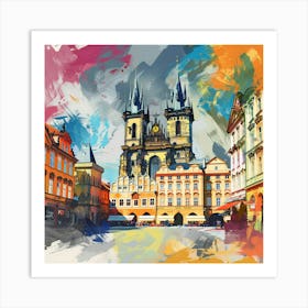 Prague Cityscape 4 Art Print