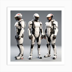 Futuristic Robots 17 Art Print