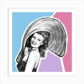 Lady with hat Art Print