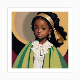 'The Little Girl In Green' Art Print