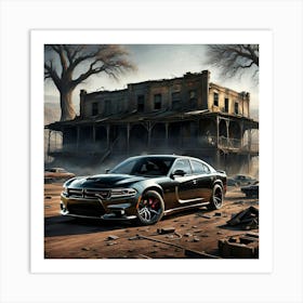 Hell Cat Black Charger Art Print