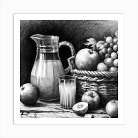 Jug Of Juice Art Print