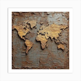 World Map Art 26 Art Print