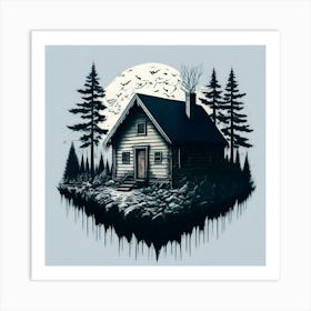 Cabin In The Woods 1 Art Print