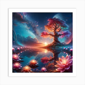 Fantasy Lake Art Print