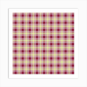 Plaid Fabric 215 Art Print