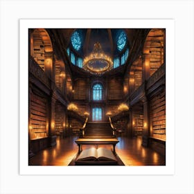 Library Stock Videos & Royalty-Free Footage Art Print