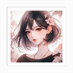 Anime Girl (12) Art Print