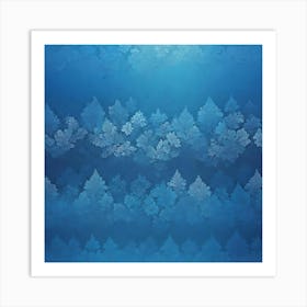 Frosted Trees Art Print