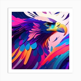 Colorful Eagle Art Print