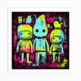 Aliens In Space Art Print