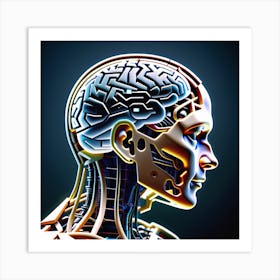 3d Image Of Human Brain Art Print