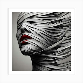 Abstract Portrait Of A Woman 5 Art Print