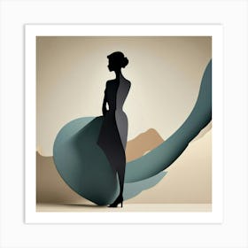 Silhouette Of A Woman 3 Art Print