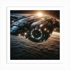 Spaceship In Space 18 Art Print