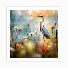 Blue Heron Art Print