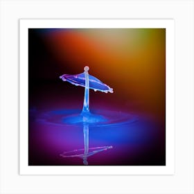 Umbrella In Water Art Print