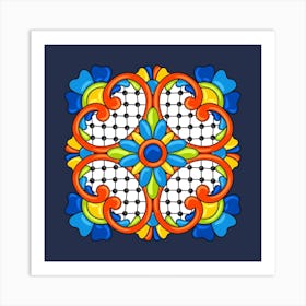 Mexican Floral Pattern 2 Art Print
