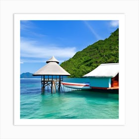 Hut On The Beach Art Print