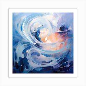 Tranquil Tints: Brushstrokes of Peaceful Pastels Art Print