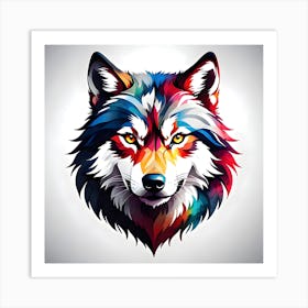 Wolf Head 8 Art Print