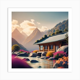 House In The Mountains 3 Art Print