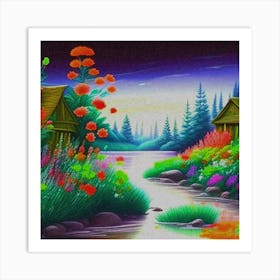 Beautiful Night Scene Art Print