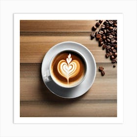 Heart Of Coffee Art Print