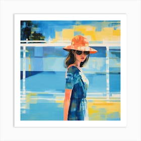 Woman In A Hat 15 Art Print