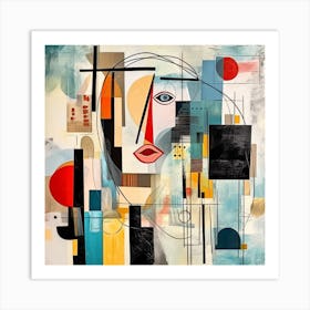 Abstract Portrait Of A Woman Art Print