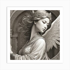 Angel With Wings Art Print