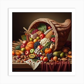 Thanksgiving Basket 2 Art Print