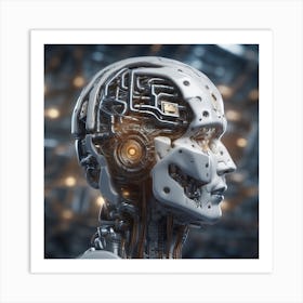 Cyborg Head 59 Art Print