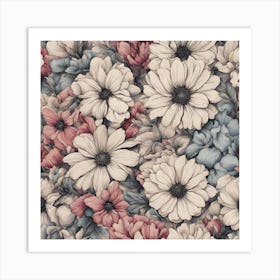 Dahlias Art Print