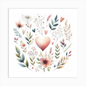 Love and Heart Valentine's Day 6 Art Print