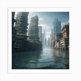 Futuristic Cityscape Art Print